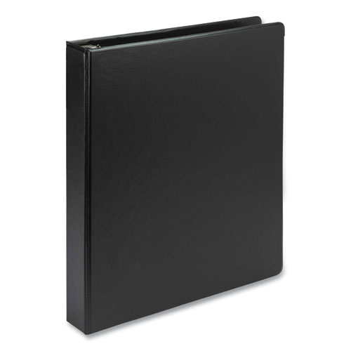 Biobased Round Ring Binder, 3 Rings, 1" Capacity, 11 x 8.5, Black