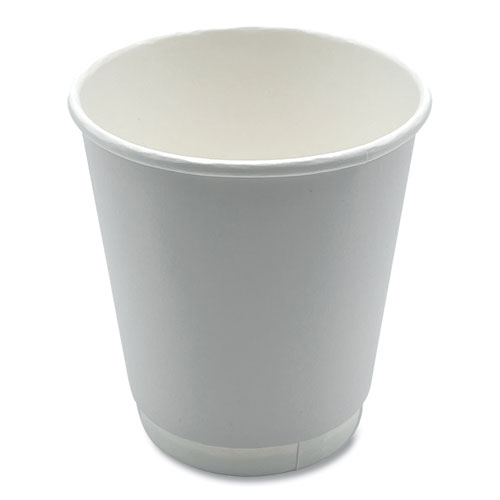 Boardwalk® Paper Hot Cups, Double-Walled, 10 oz, White, 25/Pack