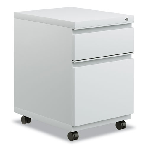 File Pedestal with Full-Length Pull, Left or Right, 2-Drawers: Box/File, Legal/Letter, Light Gray, 14.96" x 19.29" x 21.65"
