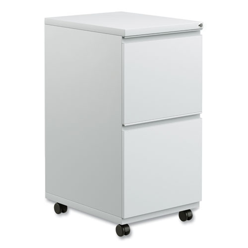Image of Alera® File Pedestal With Full-Length Pull, Left Or Right, 2 Legal/Letter-Size File Drawers, Light Gray, 14.96" X 19.29" X 27.75"