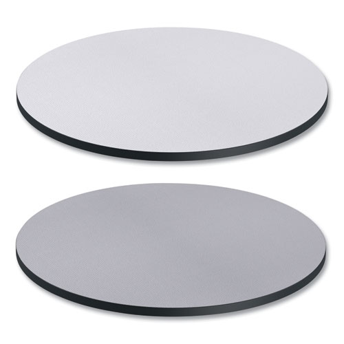 Reversible Laminate Table Top, Round, 35.5" Diameter, White/Gray
