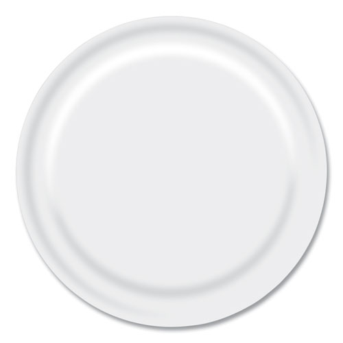 Paper Dinnerware, Plate, 9" Diameter, White, 1,000/Carton