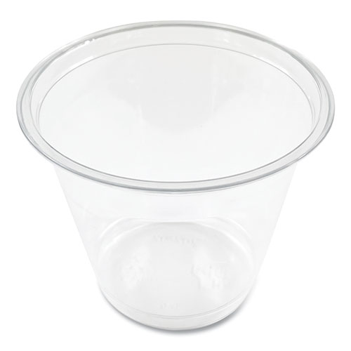 Clear Plastic Cold Cups, Squat, 9 oz, PET, 1,000/ Carton