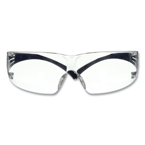 3M™ SecureFit Protective Eyewear, 200 Series, Dark Blue Plastic Frame, Clear Polycarbonate Lens