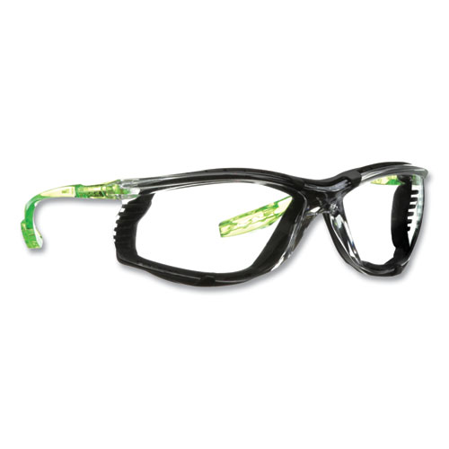 3M™ Solus CCS Series Protective Eyewear, Green Plastic Frame, Clear Polycarbonate Lens