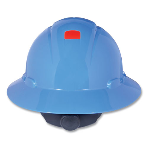 SecureFit H-Series Hard Hats, H-800 Hat with UV Indicator, 4-Point Pressure Diffusion Ratchet Suspension, Blue