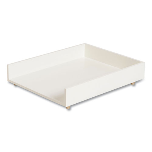 Juliet Paper Tray, 1 Section, Holds 11" x 8.5" Files, 10 x 12.25 x 2.5, White