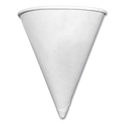 Paper Cone Cups, 4 oz, White, 5,000/Carton