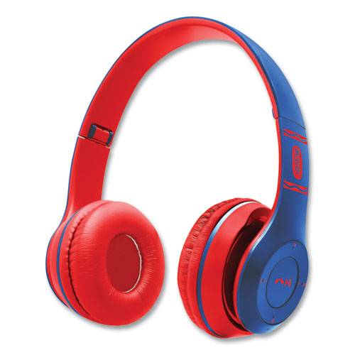 Image of Boost Active Wireless Headphones, Blue/Red