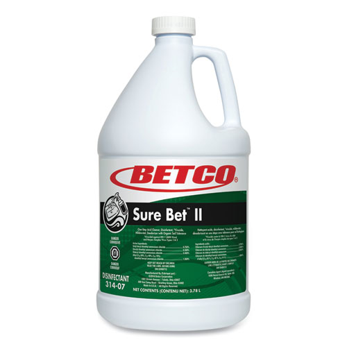Betco® Sure Bet II Foaming Disinfectant, Citrus Scent, 67.6 oz Bottle, 4/Carton