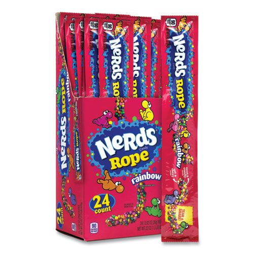 Image of Nerds Rope Candy, Fruity, 0.92 oz Individually Wrapped, 24/Carton, Ships in 1-3 Business Days