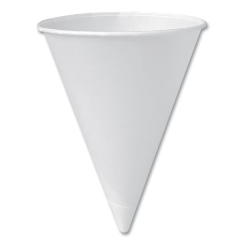 Bare Eco-Forward Treated Paper Cone Cups, ProPlanet Seal, 6 oz, White, 200/Sleeve, 25 Sleeves/Carton