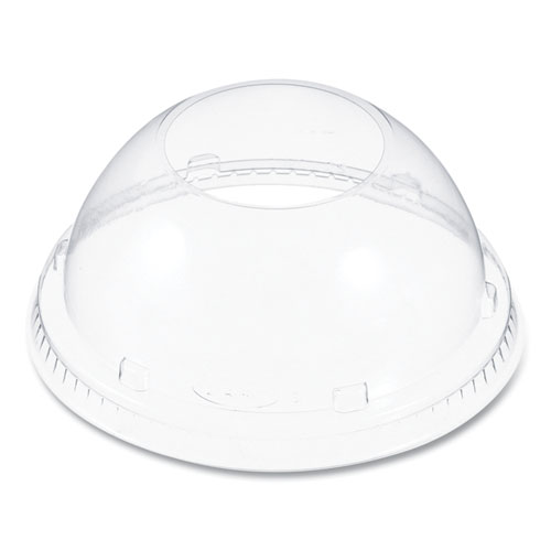 Cappuccino Dome Sipper Lids, Fits 30 oz to 32 oz Hot Cups, Plastic, Clear, 50/Pack, 20 Packs/Carton
