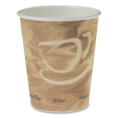 Solo® Single Sided Poly Paper Hot Cups, 10 Oz, Mistique Design, 50/Bag, 20 Bags/Carton
