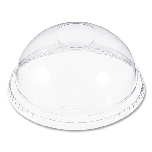 Dart® Plastic Dome Lid, No-Hole, Fits 9 oz to 22 oz Cups, Clear, 100/Sleeve, 10 Sleeves/Carton