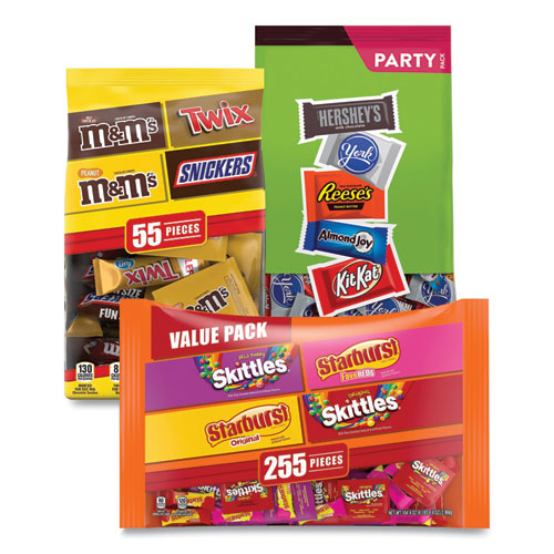 MARS, Hershey's and Wrigley's Fun Size Chocolate Variety, 168.81 oz Bag, 3/Carton, Ships in 1-3 Business Days