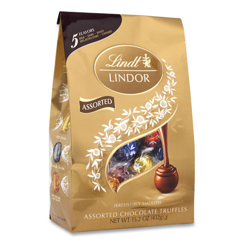 Lindt Lindor, Godiva, Ghiradelli Premium Chocolate Variety, 44.37 oz Bag, 3/Carton