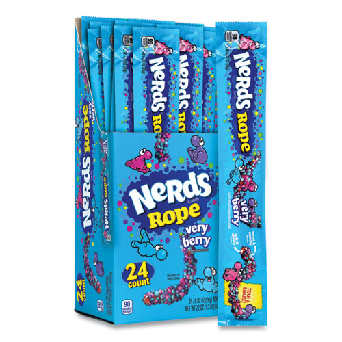 Image of Nerds Rope Candy, Berry, 0.92 oz Bag, 24/Carton, Ships in 1-3 Business Days