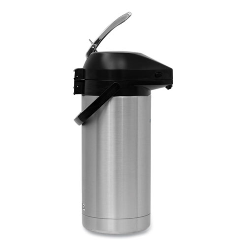 BUNN® 3 Liter Lever Action Airpot, Stainless Steel/Black