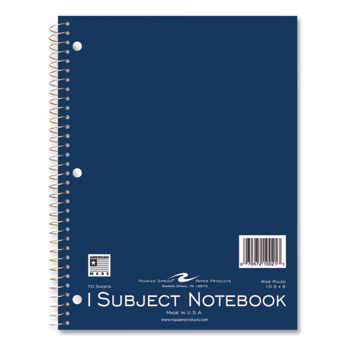 Subject Wirebound Promo Notebook, 1-Subject, Wide/Legal Rule, Asst Cover, (70) 10.5x8 Sheets, 24/CT, Ships in 4-6 Bus Days