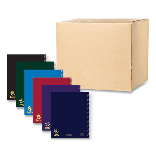 Lefty Notebook, 3-Subject, Medium/College Rule, Asst Cover Color, (120) 11 x 9 Sheet, 24/CT, Ships in 4-6 Business Days
