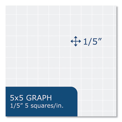 Whitelines Notebook, Quadrille Rule (5 sq/in), Gray/Orange Cover, (70) 11 x 8.5 Sheets, 12/Carton