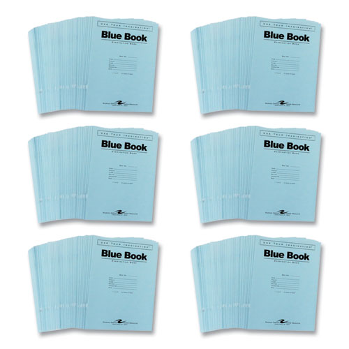 Image of Examination Blue Book, Wide/Legal Rule, Blue Cover, (10) 11 x 8.5 Sheets, 300/Carton, Ships in 4-6 Business Days