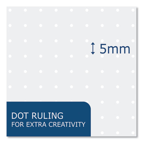 Whitelines Notebook, Dot Rule (5 mm), Gray/Orange Cover, (70) 8.25 x 5.75 Sheets, 12/Carton