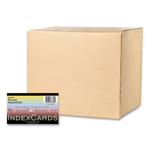 Oxford® 4x6 Index Cards, Assorted Colors, 100/Pack