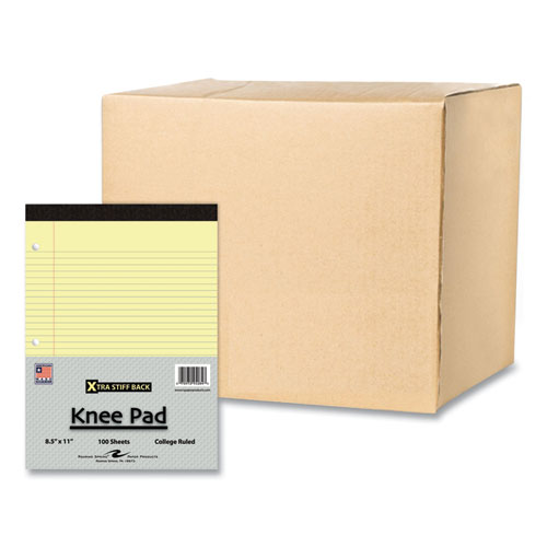 Image of Stiff-Back Pad, Medium/College Rule, 100 Canary 8.5 x 11 Sheets, 36/Carton, Ships in 4-6 Business Days