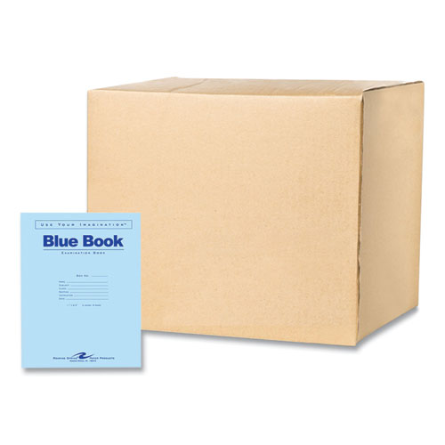 Image of Examination Blue Book, Wide/Legal Rule, Blue Cover, (4) 8.5 x 11 Sheets, 600/Carton, Ships in 4-6 Business Days