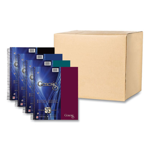Genesis Notebook, 5-Subject, Medium/College Rule, Randomly Asst Cover Color, (200) 11x9 Sheets, 12/CT, Ships in 4-6 Bus Days