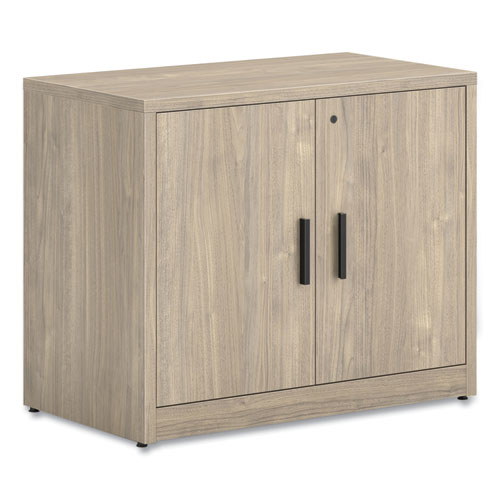 10500 Series Storage Cabinet with Doors, Two Shelves, 36" x 20" x 29.5", Kingswood Walnut