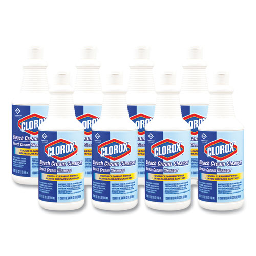 Image of Clorox® Bleach Cream Cleanser, Fresh Scent, 32 Oz Bottle, 8/Carton