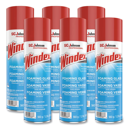 Windex® Foaming Glass Cleaner, Fresh, 20 oz Aerosol Spray