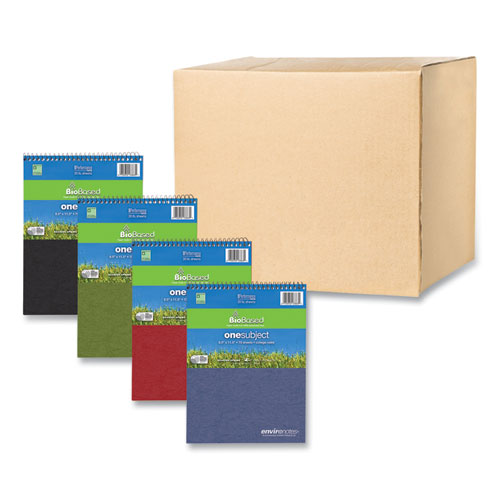 Image of Earthtones BioBased  1 Subject Notebook, Med/College Rule, Asst Covers, (70) 8.5x11.5 Sheets, 24/CT, Ships in 4-6 Bus Days