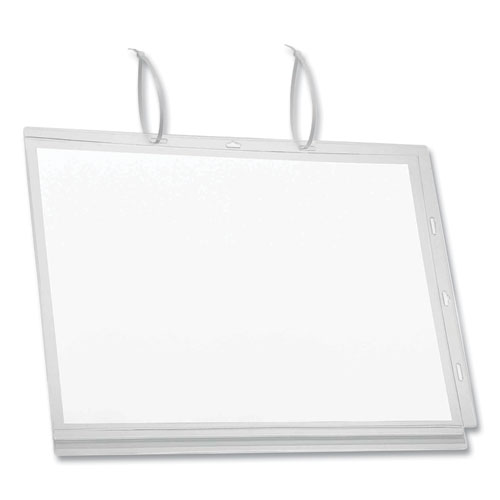 Durable® Water-Resistant Sign Holder Pockets with Cable Ties, 11 x 17, Clear Frame, 5/Pack