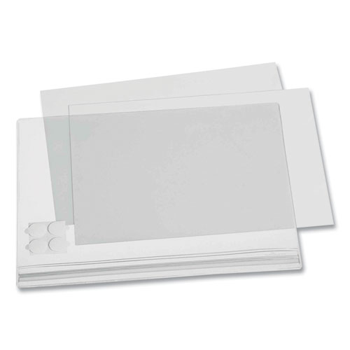 Durable® Self-Adhesive Water-Resistant Sign Holder, 11 x 17, Clear Frame, 5/Pack