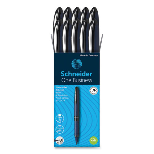 Schneider® One Business Rollerball Pen, Stick, Fine 0.6 mm, Assorted Ink and Barrel Colors, 4/Pack