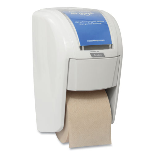 Tandem High Capacity Bath Tissue Dispenser, 6.9 x 6.9 x 12.3, White