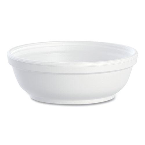 Dart® Insulated Foam Bowls, 6 oz, White, 50/Pack, 20 Packs/Carton