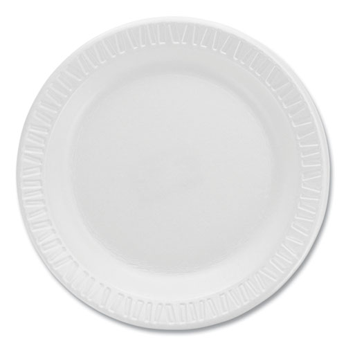 Image of Dart® Quiet Classic Laminated Foam Dinnerware Plates, 6", White, 125/Pack, 8 Packs/Carton