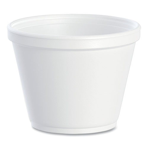 Dart® Bowl Containers, 4 oz, White, Foam, 1,000/Carton