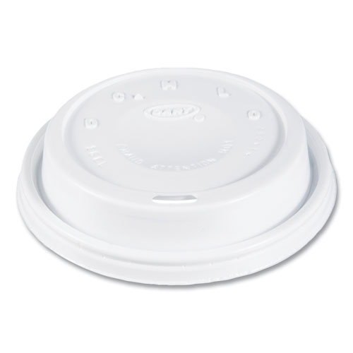 SOLO® Cappuccino Dome Sipper Lids, Fits 12 oz to 24 oz Cups, White, 1,000/Carton