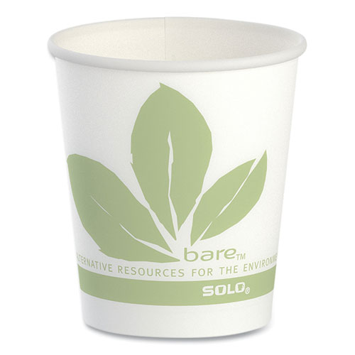 Bare Eco-Forward Treated Paper Cold Cups, ProPlanet Seal, 3 oz, Bare Design, 100/Sleeve, 50 Sleeves/Carton