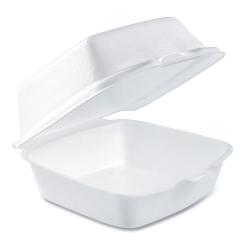 Dart Foam Container, 8W x 8L, White, 200 ct