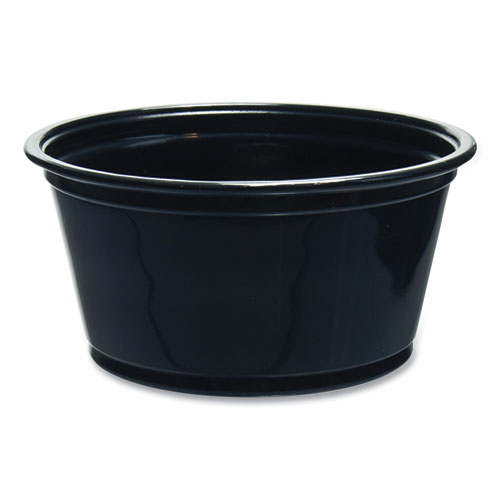 Conex Complements Portion/Medicine Cups, 2 oz, Black, 125/Bag, 20 Bags/Carton