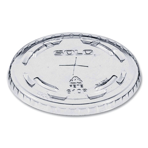 Plastic Cold Cup Lids, Fits 9 oz to 10 oz Cold Cups, Clear, 1,000/Carton