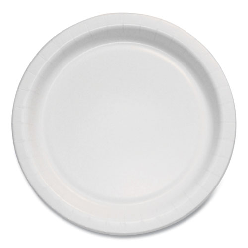 Bare Eco-Forward Clay-Coated Paper Plate, ProPlanet Seal, 6" dia, White/Brown/Green, 1,000/Carton
