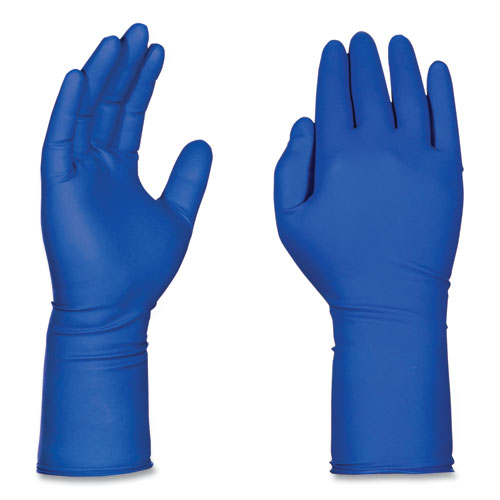 Latex Exam Gloves, Powder-Free, X-Large, Blue, 50 Gloves/Box, 10 Boxes/Carton